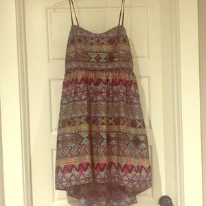 Colorful high-low dress